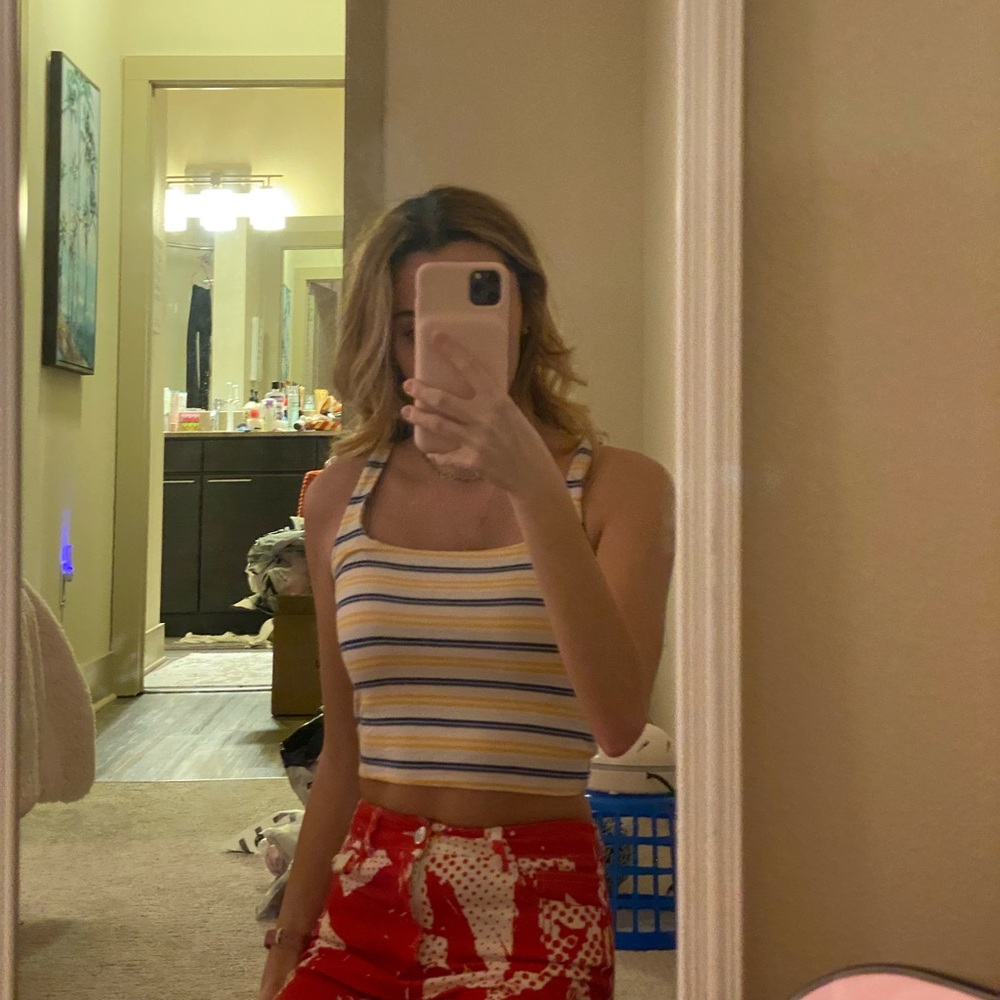 Kendall and Kylie pacsun striped tank top